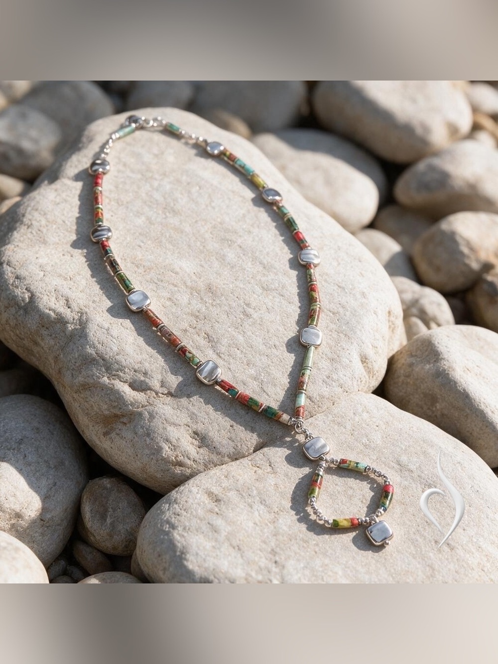 Spiny Oyster & Sterling Silver Necklace